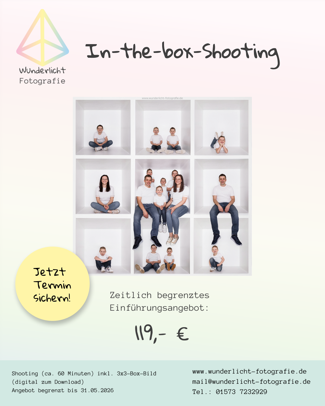 Einführungsangebot In-the-box-Shooting: 119 Euro